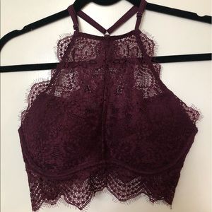 Victoria’s Secret Pink lace high neck bralette